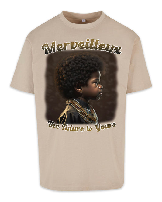 MERVEILLEUX ”FUTURE IS YOURS” T-SHIRT (BROWN)